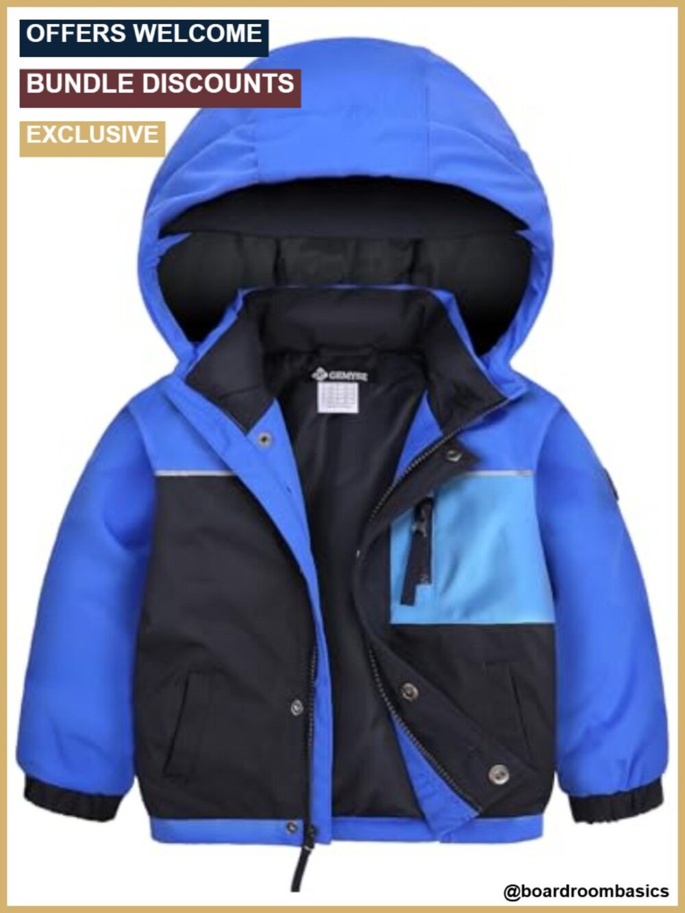 Toddler Winter Coat Waterproof Ski Snow Jacket Hooded Warm